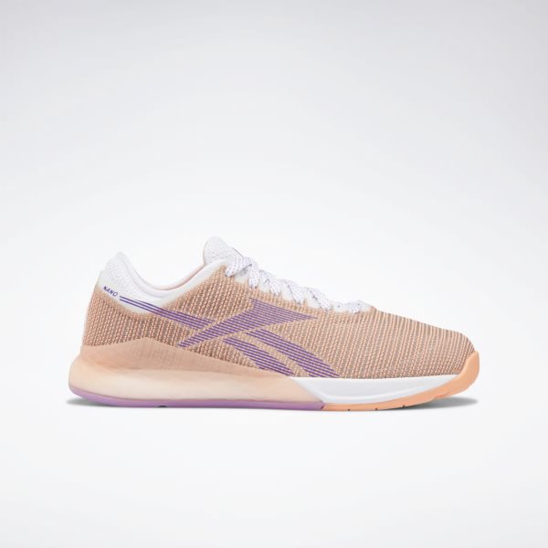 Buty Treningowe Damskie Reebok Nano 9.0 Białe/Pomarańczowe/Fioletowe PL 02MVFHC